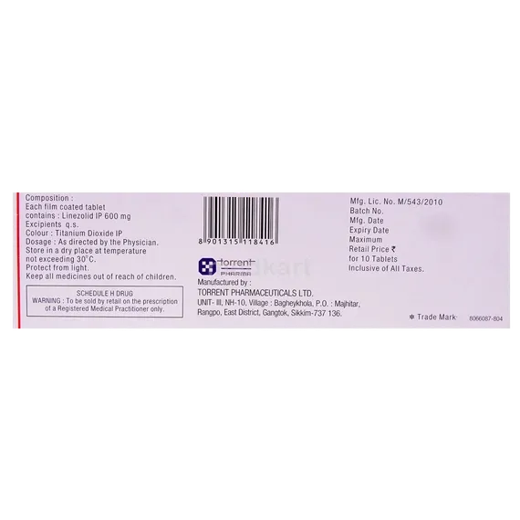 linox 600mg tablet 10's